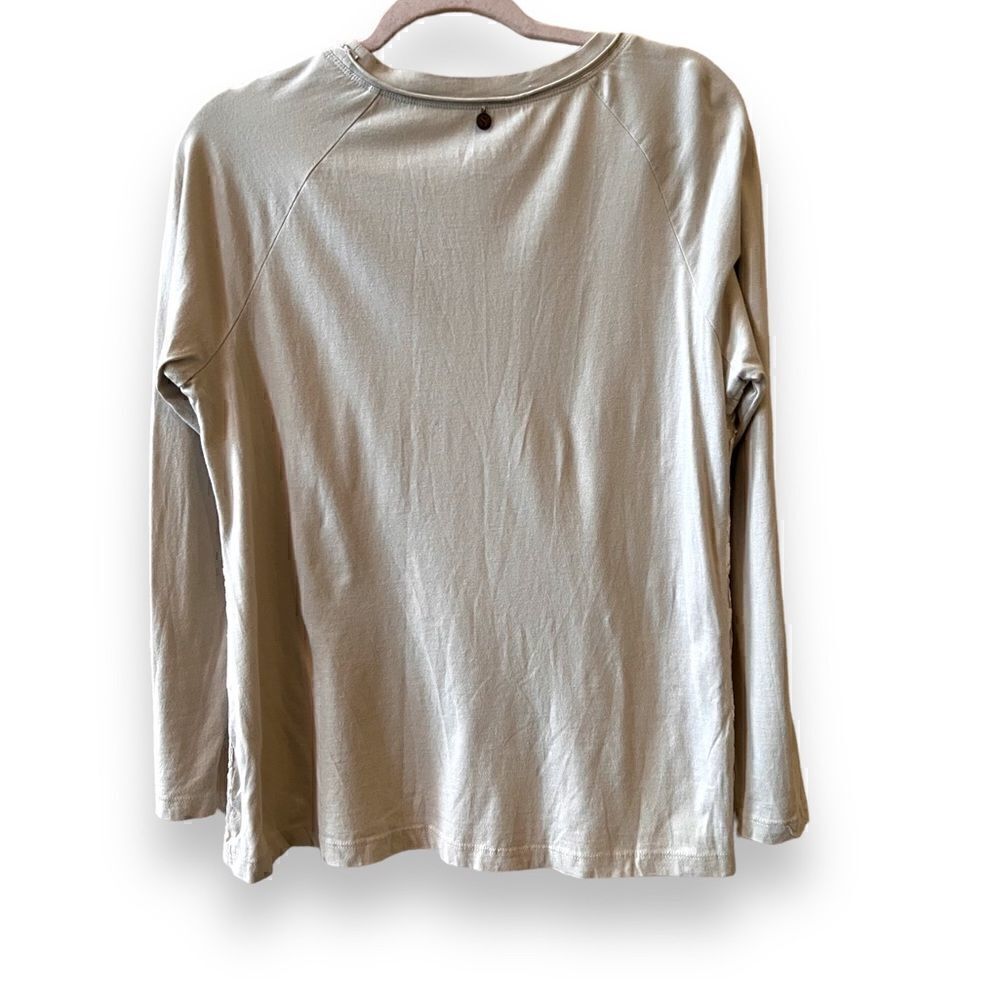 Soft Surroundings Lace Front Top Women’s Med Sage Green White Lace‎ - Picture 2 of 7